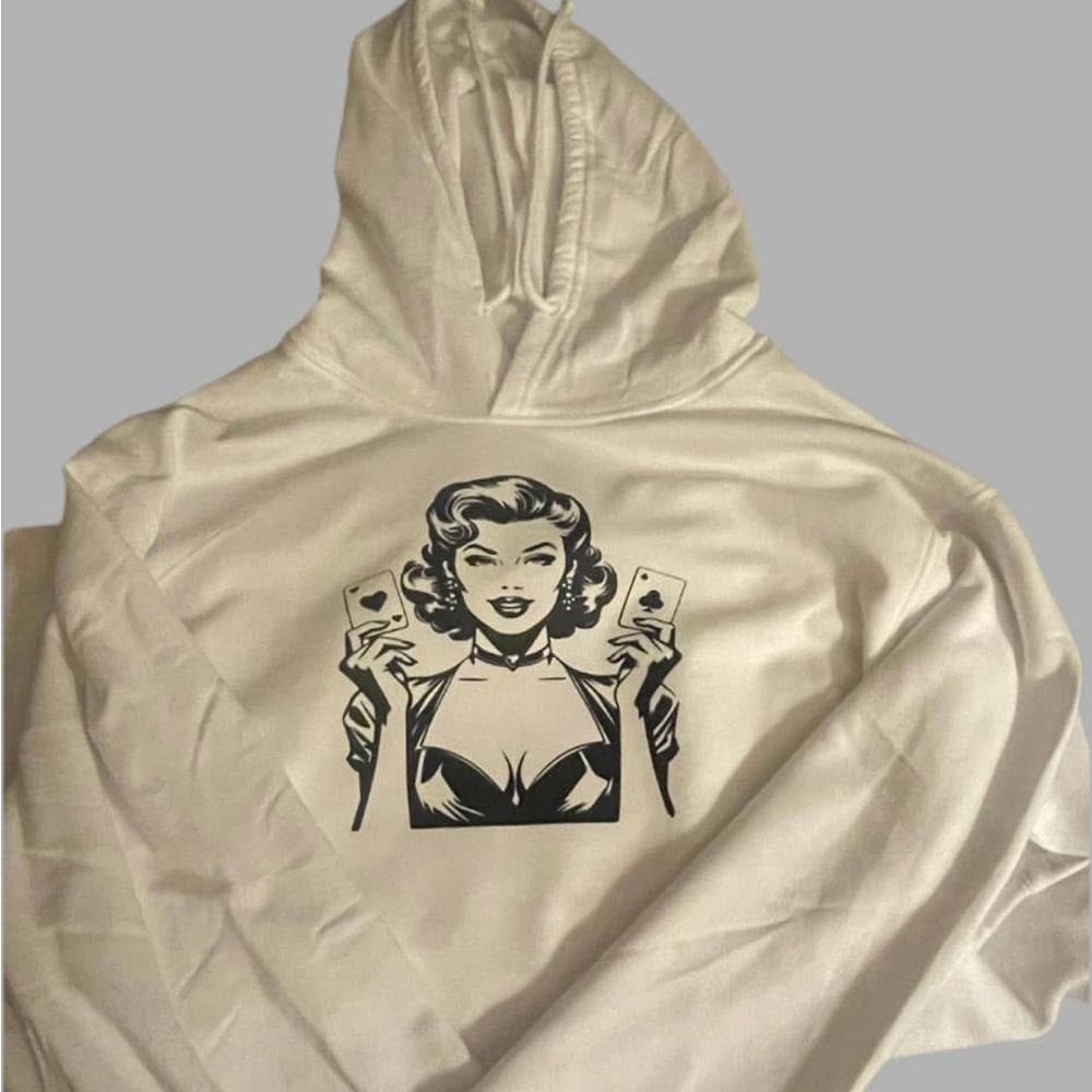 Stylish White Graphic Hoodie for Men